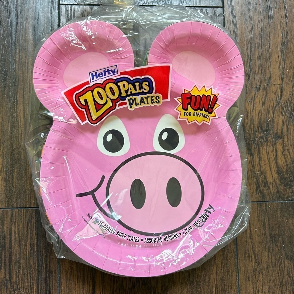 Hefty, Zoo Pals Plates, Variety Club Pack